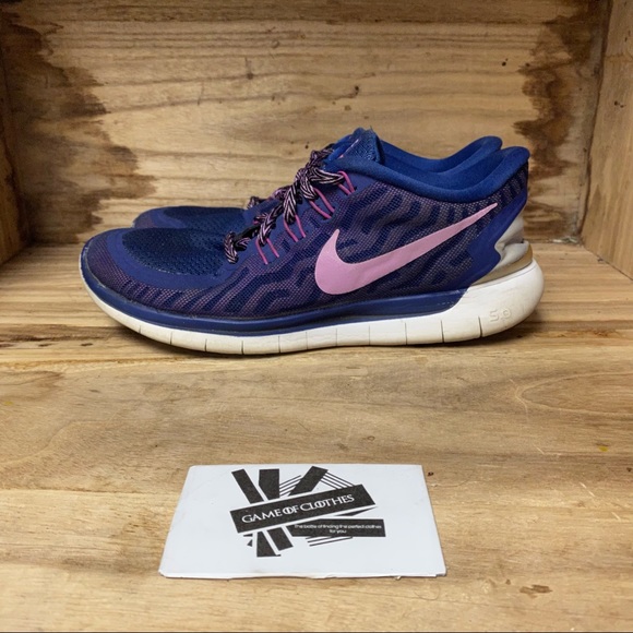 Nike free run 5.0 purple white running sneakers - Picture 3 of 8